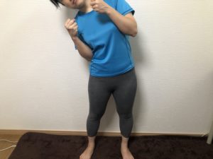 体を横に倒すシェイプ2